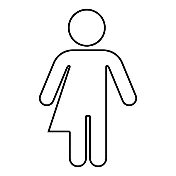Symbol Concept Gender Loyalty Transvestite Concept Homosexual Icon Black Color — Stock Vector