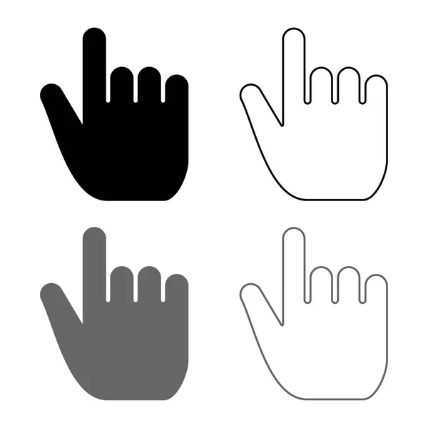 Hand Punkt Auswählen Zeigefinger Deklarieren Zeigefinger Für Klickkonzept Drücken Wählen — Stockvektor