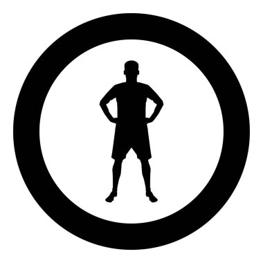 Holding adam kemer güven kavramı siluet Yöneticisi iş simge siyah renkli vektör çizim düz stil basit imagein daire üzerinde yuvarlak eller