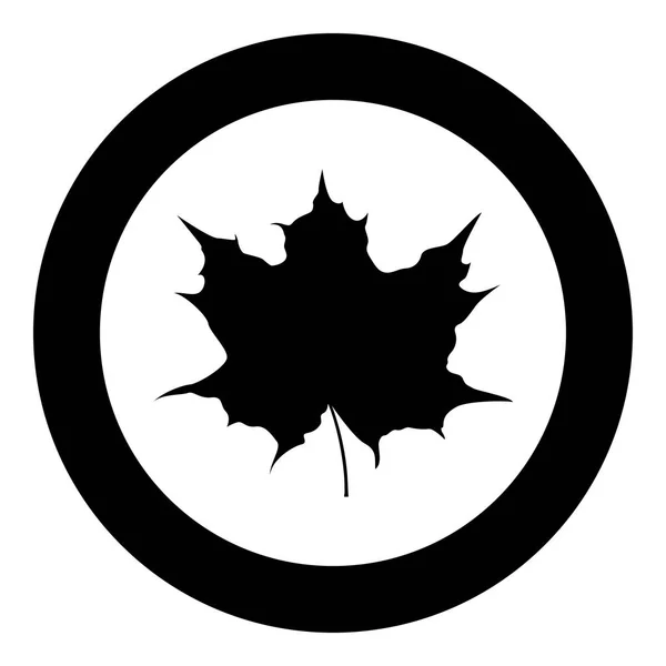 Ahornblatt Silhouette Symbol Schwarze Farbe Vektor Illustration Flachen Stil Einfach — Stockvektor