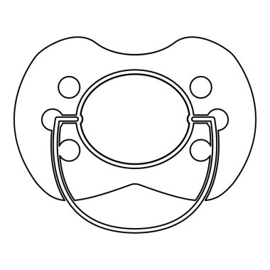 Siyah renk simgesi olan bebek emziği .