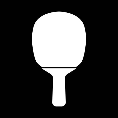 Roket bir masa tenisi o beyaz simgedir. Düz stil .