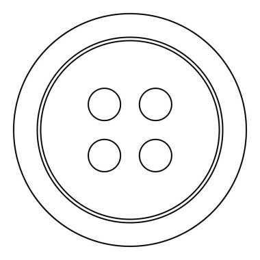 Siyah renk simgesi olduğunu giyim düğmesi .