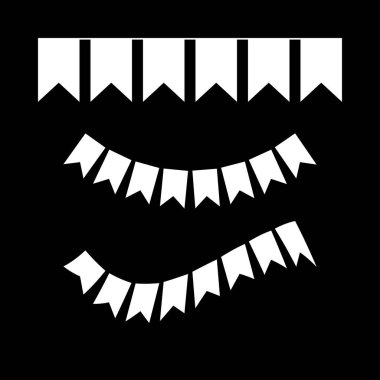 Kurdele beyaz simgedir bayrak. Düz stil .