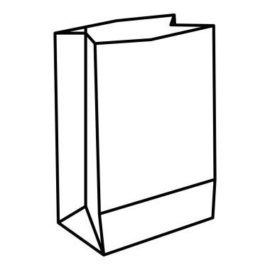 Kağıt torba siyah renk vektör illüstrasyonuName