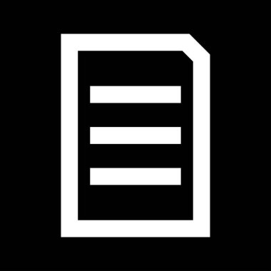 Belge sayfası beyaz simgedir. Düz stil .