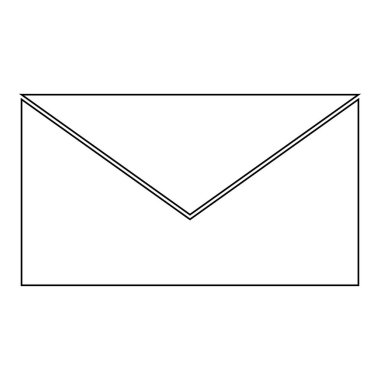 Mail the black color icon vector illustration