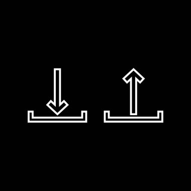 İşareti upload ve download beyaz simgedir. Basit tarzı .