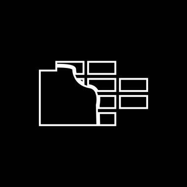 Duvar beyaz simgedir. Basit tarzı .