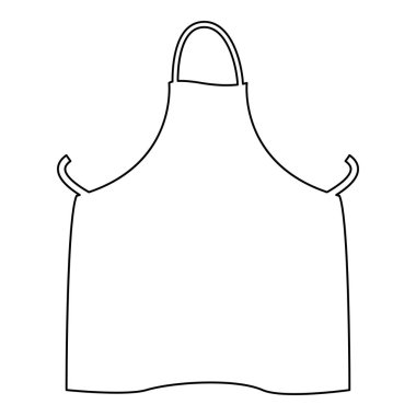 Siyah renk simgesi olan mutfak önlüğü .
