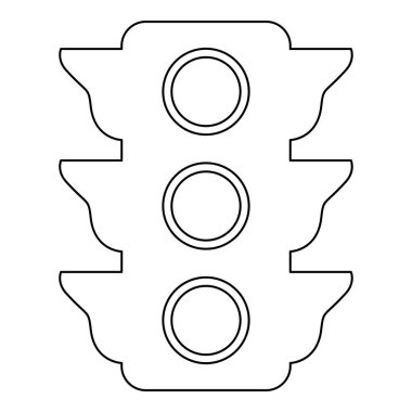 Trafik ışığı siyah renk simge yoktur .