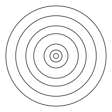 Hedef siyah renk simge vektör çizim