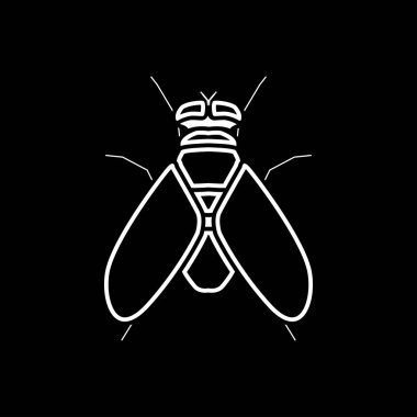 Sinek beyaz simgedir. Basit tarzı .