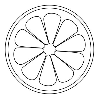 Limon dilimi siyah olduğunu renk simgesi .