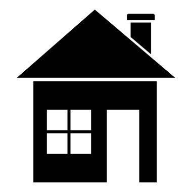 House simge. Siyah renk . 