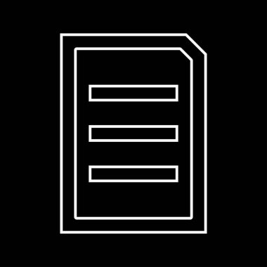 Belge sayfası beyaz simgedir. Basit tarzı .