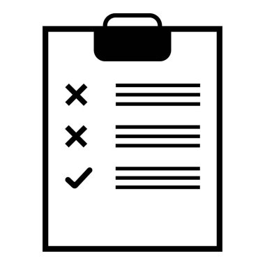 Tablet with notes and marks best and bad result icon black color vector illustration isolated