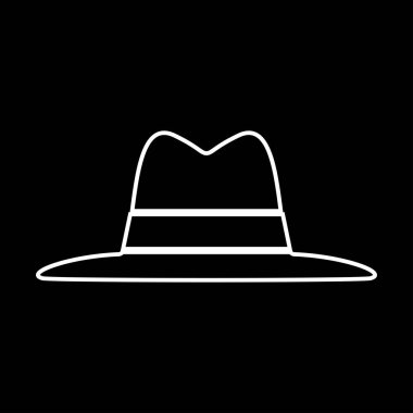 Şapka beyaz simgedir. Basit tarzı .