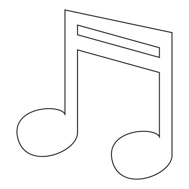 Not Siyah renk simge vektör çizim