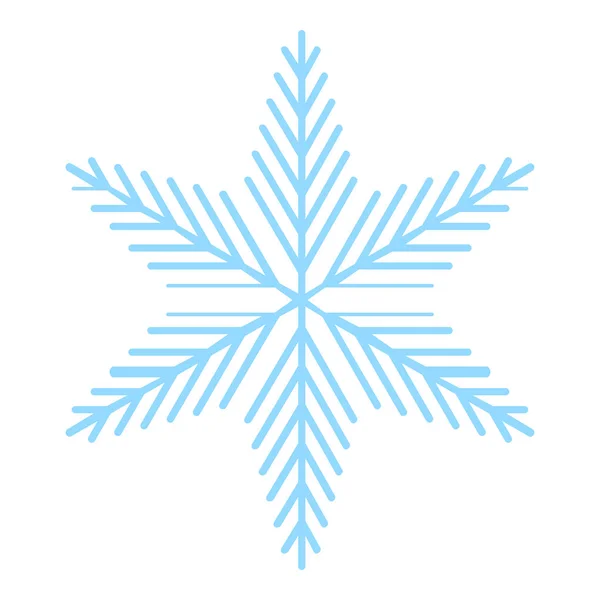 Schneeflocke Symbol Blau Farbe Symbol Schwarz Farbvektor Illustration Isoliert — Stockvektor