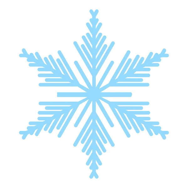 Schneeflocke Symbol Blau Farbe Symbol Schwarz Farbvektor Illustration Isoliert — Stockvektor