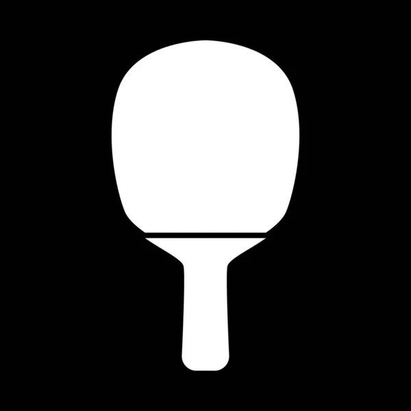 Rocket Tennis Table Est Icône Blanche Style Plat — Image vectorielle