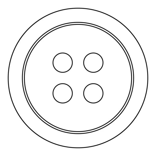 Кнопка Одягу Піктограма Чорного Кольору — стоковий вектор