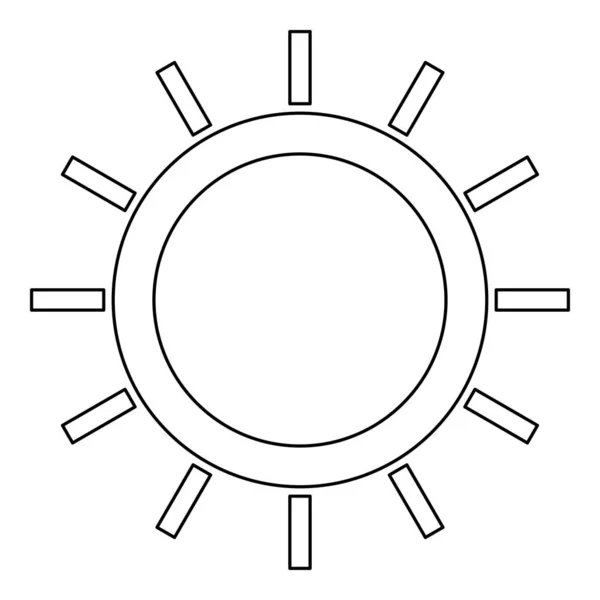 Solen Det Ikonen Svart Färg — Stock vektor