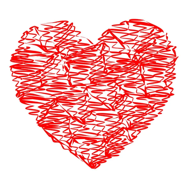 Красный Цвет Сердца Мазками — стоковый вектор