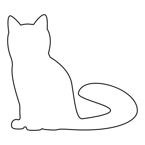 Cat Піктограма Чорного Кольору — стоковий вектор