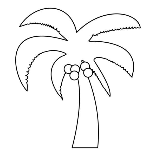 Palm Είναι Εικονίδιο Μαύρο Χρώμα — Διανυσματικό Αρχείο