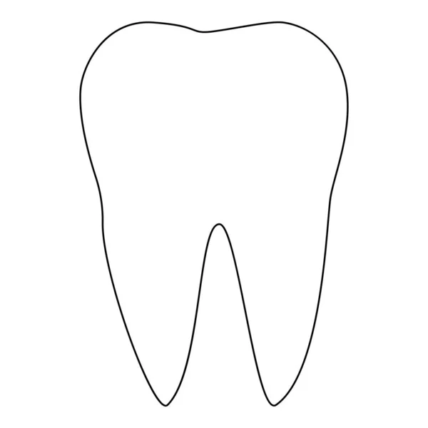 Zwarte Kleur Pictogram Vectorillustratie Tands — Stockvector