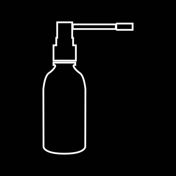 Spray Garganta Icono Blanco Estilo Simple — Archivo Imágenes Vectoriales