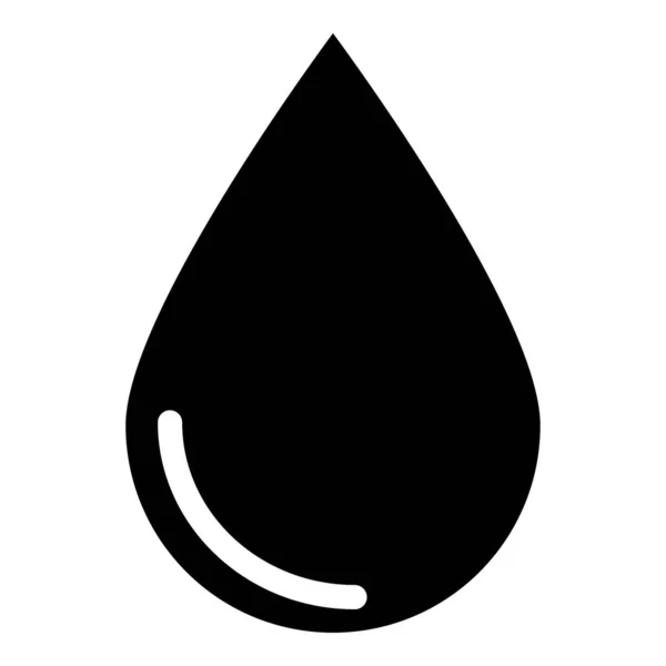 Drop Icon Icon Black Color Vector Illustration Isolated — Stock Vector