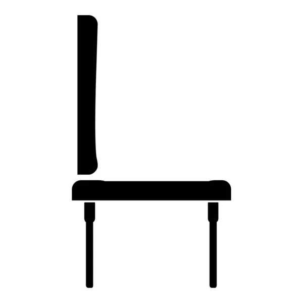 Židle Ikony Vektorový Obrázek Ikony Černou Barvu Vektorové Ilustrace Izolované — Stockový vektor