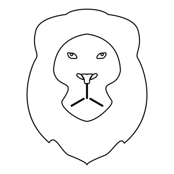 它是黑色的狮子头颜色图标 — 图库矢量图片