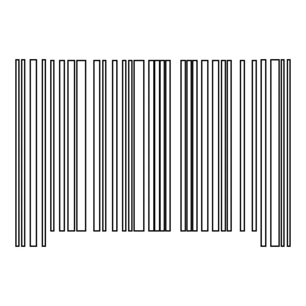 Der Barcode Das Schwarze Farbsymbol Vektor Illustration — Stockvektor