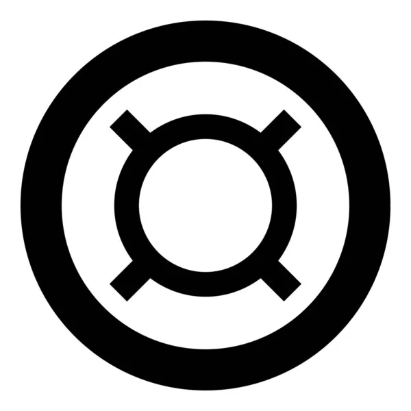 Символ Компьютера Любой Символ Валюты Черный Цвет Векторной Иллюстрации Круга — стоковый вектор