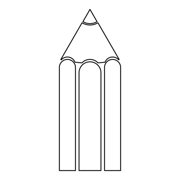 Ceruza Fekete Szín Ikon — Stock Vector