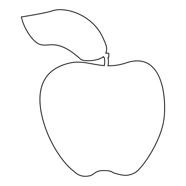 Apple Das Schwarze Farb Symbol Vektor Illustration — Stockvektor
