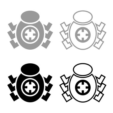 Hedef görüş simgesini böcek böcek gri siyah renk ayarla