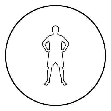 Kemer güven kavramı siluet Yöneticisi iş simge siyah renk Anahat vektör düz stil basit görüntü illüstrasyon çember içinde yuvarlak el ele tutuşarak adam