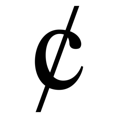 Yüzde sembolü işareti dollor para simgesi siyah renk vektör düz stil görüntü illüstrasyon