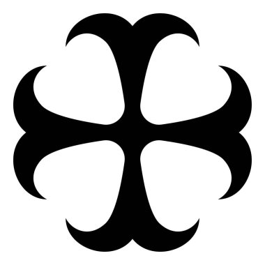 Çapraz monogram dokonstantinovsky havari çapa dini simge siyah renkli vektör çizim düz stil görüntü çapraz umut işareti sembolü