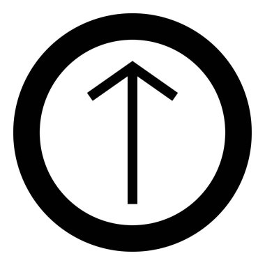 Teiwaz rune Telwaz tyr savaşçı sembol simge siyah renk vektör yuvarlak düz stil görüntü illüstrasyon çember içinde