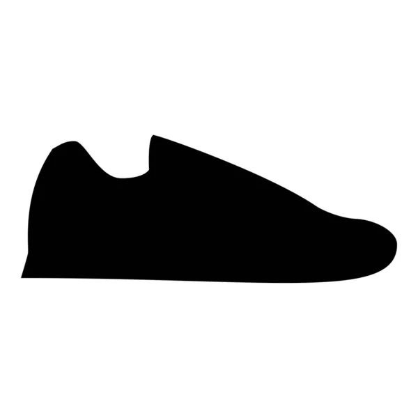 Zapatillas Zapatillas Zapatillas deportivas Run icono del zapato negro vector de color ilustración imagen de estilo plano — Vector de stock