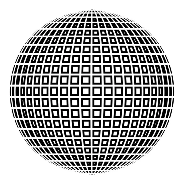 Disco bola Disco partido concepto bola mundo concepto Web idea icono negro color contorno vector ilustración plano estilo imagen — Vector de stock