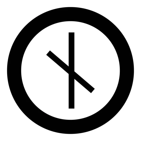 诺特·圆月尼迪斯需要夜间不象征图标黑色矢量在圆形插图平面样式图像 — 图库矢量图片