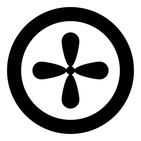 Blütenblatt Kreuz Kreuz Monogramm religiöses Kreuz Symbol im Kreis runde schwarze Farbe Vektor Illustration flachen Stil Bild — Stockvektor