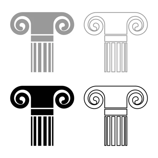 Column Ancient Style Antique Classical Column Architecture Element Pillar Greek — Stock Vector